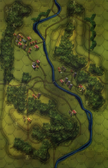 Panzer Grenadier Headquarters Library Map: 29 for Panzer Grenadier game series