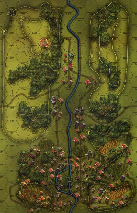 Panzer Grenadier Headquarters Library Map: 30 for Panzer Grenadier game series