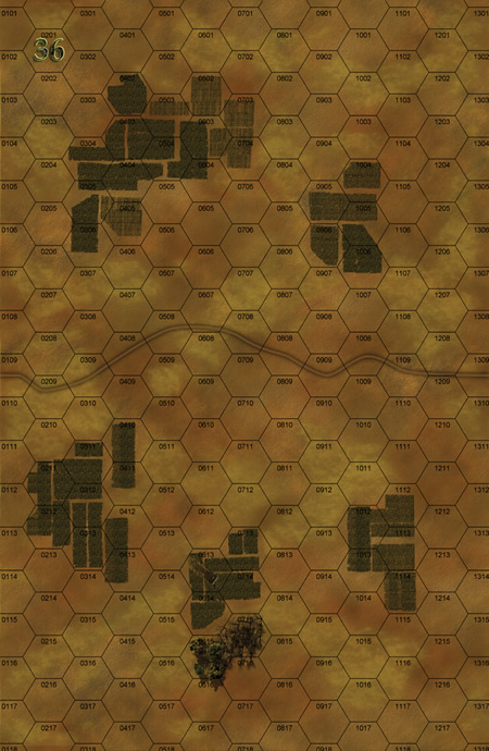 Panzer Grenadier Headquarters Library Map: 36 for Panzer Grenadier game series