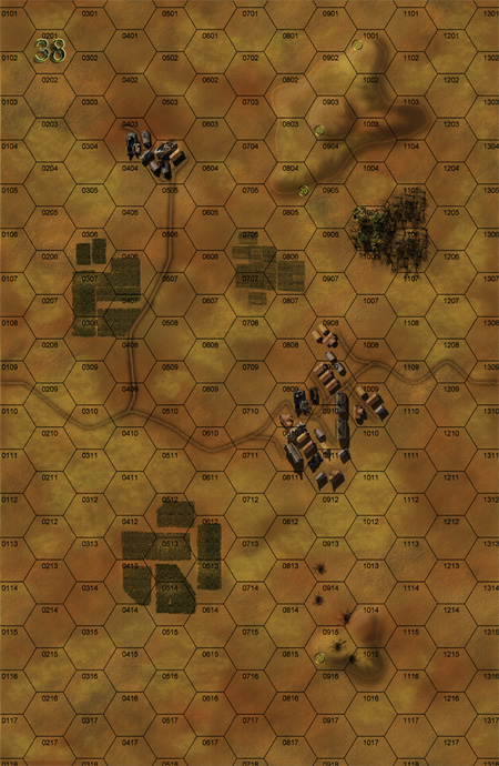 Panzer Grenadier Headquarters Library Map: 38 for Panzer Grenadier game series