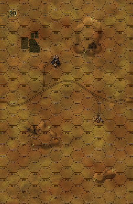 Panzer Grenadier Headquarters Library Map: 39 for Panzer Grenadier game series