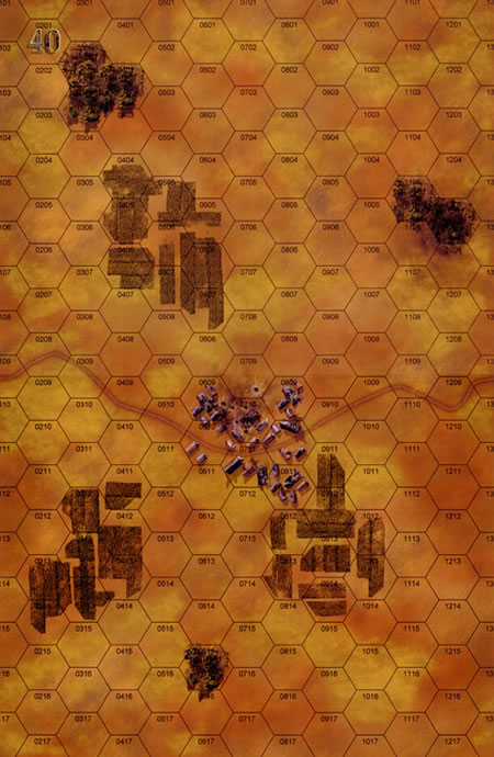 Panzer Grenadier Headquarters Library Map: 40 for Panzer Grenadier game series