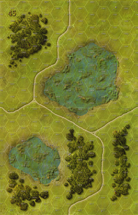 Panzer Grenadier Headquarters Library Map: 45 for Panzer Grenadier game series