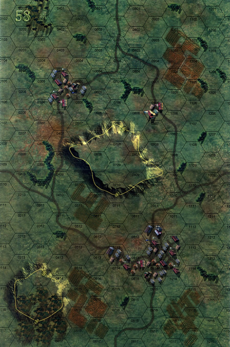 Panzer Grenadier Headquarters Library Map: 58 for Panzer Grenadier game series