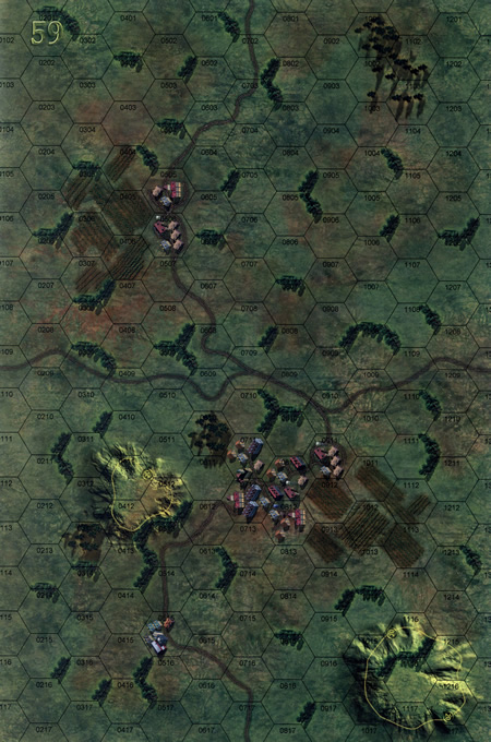 Panzer Grenadier Headquarters Library Map: 59 for Panzer Grenadier game series