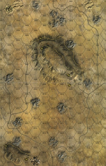 Panzer Grenadier Headquarters Library Map: 68 for Panzer Grenadier game series