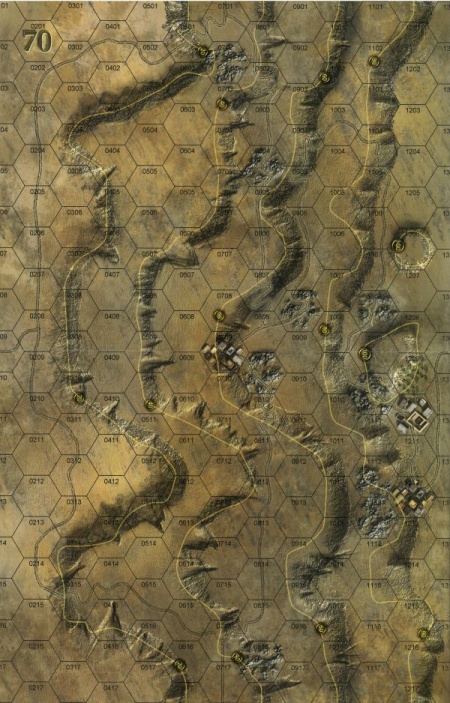 Panzer Grenadier Headquarters Library Map: 70 for Panzer Grenadier game series
