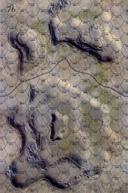 Panzer Grenadier Headquarters Library Map: 76 for Panzer Grenadier game series