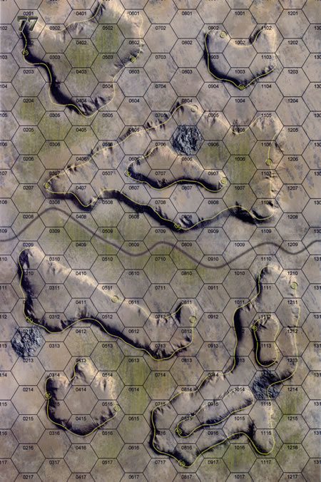 Panzer Grenadier Headquarters Library Map: 77 for Panzer Grenadier game series