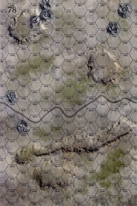 Panzer Grenadier Headquarters Library Map: 78 for Panzer Grenadier game series