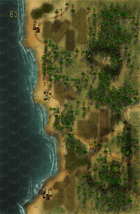 Panzer Grenadier Headquarters Library Map: 81 for Panzer Grenadier game series