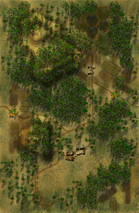 Panzer Grenadier Headquarters Library Map: 83 for Panzer Grenadier game series