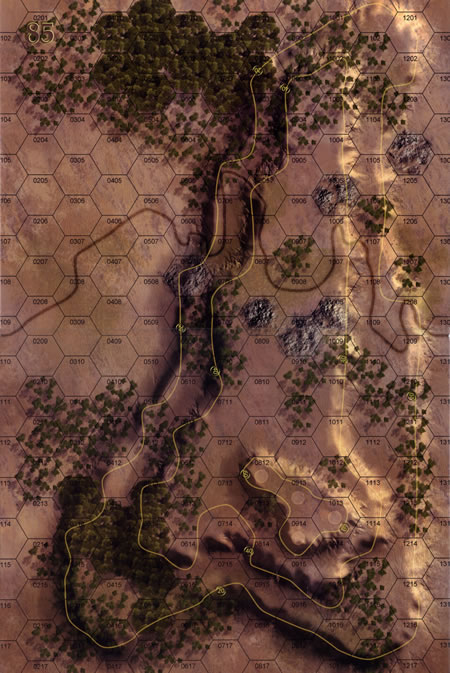 Panzer Grenadier Headquarters Library Map: 85 for Panzer Grenadier game series