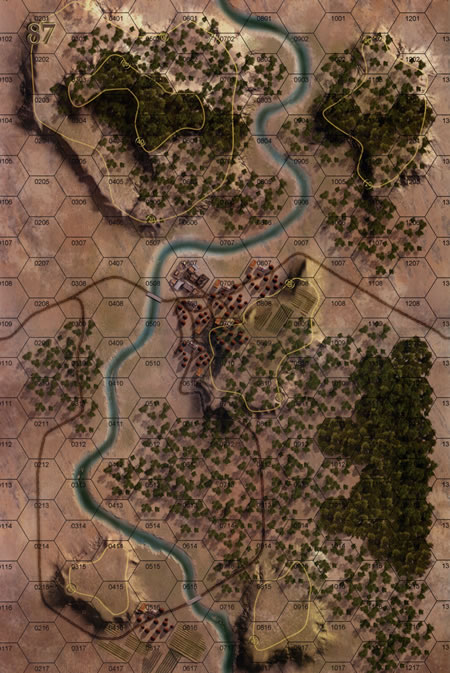 Panzer Grenadier Headquarters Library Map: 87 for Panzer Grenadier game series