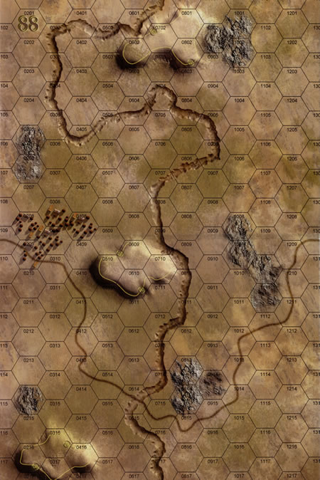 Panzer Grenadier Headquarters Library Map: 88 for Panzer Grenadier game series
