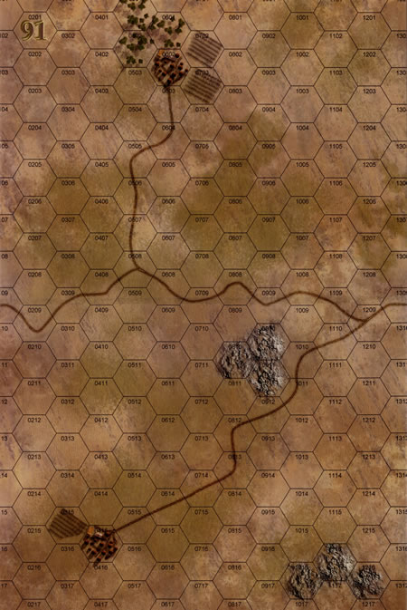 Panzer Grenadier Headquarters Library Map: 91 for Panzer Grenadier game series