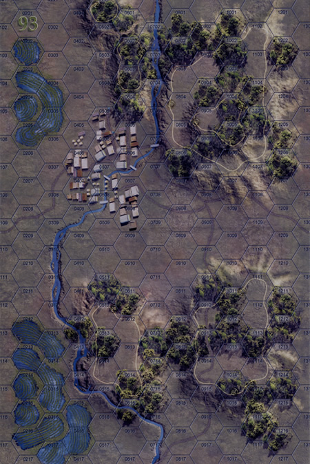 Panzer Grenadier Headquarters Library Map: 93 for Panzer Grenadier game series