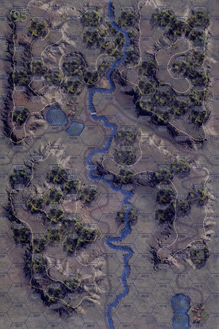 Panzer Grenadier Headquarters Library Map: 95 for Panzer Grenadier game series
