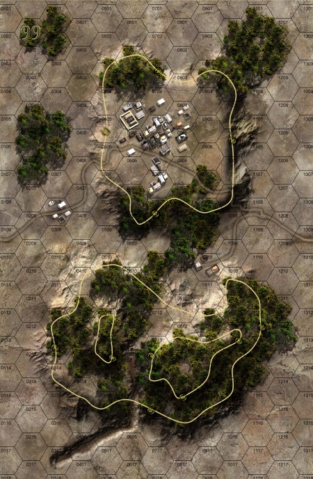 Panzer Grenadier Headquarters Library Map: 99 for Panzer Grenadier game series