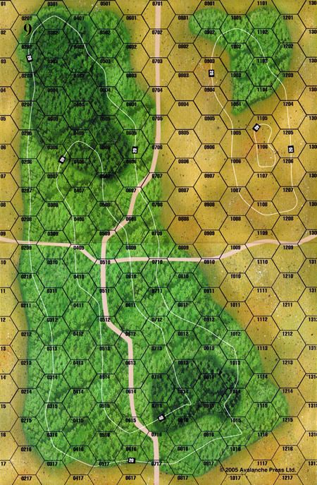 Panzer Grenadier Headquarters Library Map: 9 for Panzer Grenadier game series