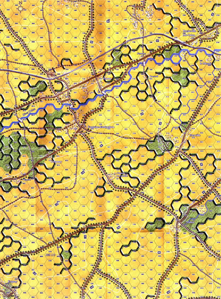 Panzer Grenadier Headquarters Library Map: BN2 for Panzer Grenadier game series