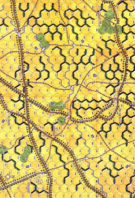 Panzer Grenadier Headquarters Library Map: BN3 for Panzer Grenadier game series