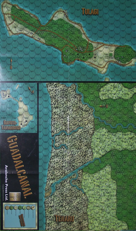 Panzer Grenadier Headquarters Library Map: Guad-TTGT for Panzer Grenadier game series