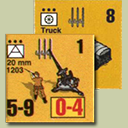 Panzer Grenadier Headquarters Library Unit: Italy Regio Esercito 20mm portee for Panzer Grenadier game series