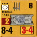 Panzer Grenadier Headquarters Library Unit: Italy Regio Esercito M13/40 for Panzer Grenadier game series
