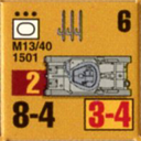 Panzer Grenadier Headquarters Library Unit: Italy Regio Esercito M13/40 for Panzer Grenadier game series