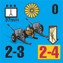 Panzer Grenadier Headquarters Library Unit: Japan Imperial Japanese Navy 37mm for Panzer Grenadier game series