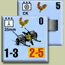 Panzer Grenadier Headquarters Library Unit: France Armée de Terre 25mm/CK portee for Panzer Grenadier game series