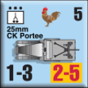 Panzer Grenadier Headquarters Library Unit: France Armée de Terre 25mm/CK portee for Panzer Grenadier game series
