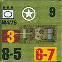 Panzer Grenadier Headquarters Library Unit: United States Army M4/76 for Panzer Grenadier game series