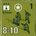 Panzer Grenadier Headquarters Library Unit: United States Army 81mm for Panzer Grenadier game series