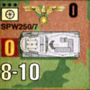 Panzer Grenadier Headquarters Library Unit: Germany Schutzstaffel SPW-250/7 for Panzer Grenadier game series