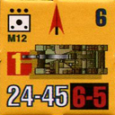 Panzer Grenadier Headquarters Library Unit: United States Army M12 for Panzer Grenadier game series