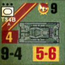 Panzer Grenadier Headquarters Library Unit: Soviet Union Guards T-34b for Panzer Grenadier game series