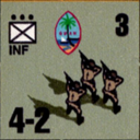 Panzer Grenadier Headquarters Library Unit: Guam Guam Insular Force Guard  INF for Panzer Grenadier game series