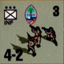 Panzer Grenadier Headquarters Library Unit: Guam Guam Insular Force Guard  INF for Panzer Grenadier game series