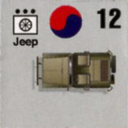 Panzer Grenadier Headquarters Library Unit: South Korea Daehanminguk Yukgun Jeep for Panzer Grenadier game series