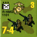 Panzer Grenadier Headquarters Library Unit: United States Marine Corps Raid HMG for Panzer Grenadier game series