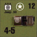 Panzer Grenadier Headquarters Library Unit: United States Army Jeep .50 for Panzer Grenadier game series