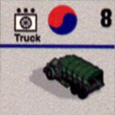 Panzer Grenadier Headquarters Library Unit: South Korea Daehanminguk Yukgun Truck for Panzer Grenadier game series