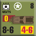 Panzer Grenadier Headquarters Library Unit: United States Army M3/75 for Panzer Grenadier game series