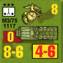 Panzer Grenadier Headquarters Library Unit: United States Marine Corps M3/75 for Panzer Grenadier game series