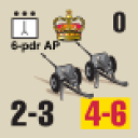 Panzer Grenadier Headquarters Library Unit: Britain Army 6-pdr AP for Panzer Grenadier game series