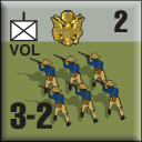 Panzer Grenadier Headquarters Library Unit: United States Army VOL (Colored) for Panzer Grenadier game series