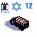Panzer Grenadier Headquarters Library Unit: State of Israel Israeli Defense Forces Truck for Panzer Grenadier game series