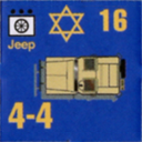 Panzer Grenadier Headquarters Library Unit: State of Israel Israeli Defense Forces Jeep for Panzer Grenadier game series